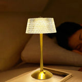 Crystal Gold Cordless Table Lamp – Elegant Design for Living Room