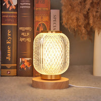 Small Wooden Bedside Lamp – Modern LED Design