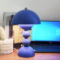 Blue Mushroom Table Lamp – Modern Design for Bedroom or Living Room