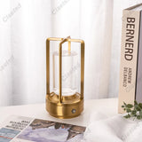 Small Gold LED Table Lamp – Portable and  Rechargeable Design