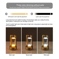 Small Gold LED Table Lamp – Portable and  Rechargeable Design