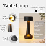 Premium Black LED Touch Table Lamp – Rechargeable and Versatile