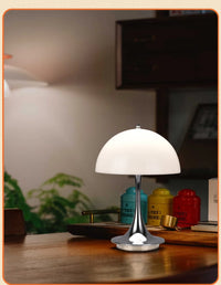 White Mushroom Table Lamp – Rechargeable and modern  for Living Room