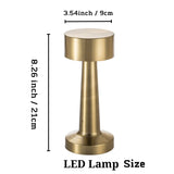 Premium Gold LED Touch Table Lamp – Rechargeable and Versatile