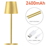 Premium Gold LED Table Lamp – Modern Rechargeable Design for Living Room