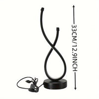 Modern LED Table Lamp – Black Design for Bedroom