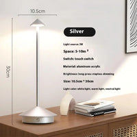 Tall LED Table Lamp – Rechargeable and modern ( gold )