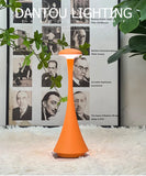 Orange Mushroom Table Lamp – Rechargeable Modern Design