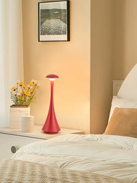 Orange Mushroom Table Lamp – Rechargeable Modern Design