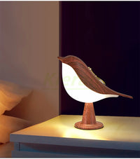 Modern Bird-Shaped Table Lamp – Rechargeable Gold Design for Bedside