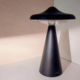 Small Black Mushroom Table Lamp – Rechargeable and portable