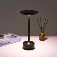 Black Tall Table Lamp – Modern Rechargeable LED Design