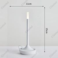 Candle table lamp - rechargeable and modern