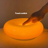 Orange Table Lamp – Modern LED Touch Design