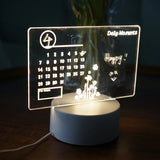 Writable Calendar Bedside Lamp