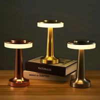 Gold LED Touch Table Lamp – Premium Rechargeable Design for Bedside