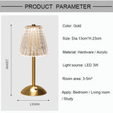 Luxurious Gold Cordless Table Lamp