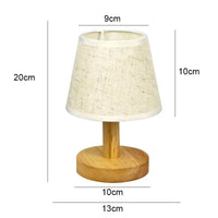 Small Wooden Bedside Lamp – Modern Design ( white )