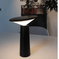 Smart Black Table Lamp – Rechargeable and Modern Design