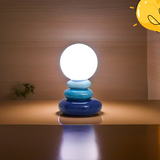 Blue Ceramic Table Lamp – Modern Design for Living Room or Bedroom