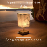 Wooden Bedside table  Lamp – Japanese Modern Style