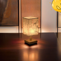 Wooden Bedside table  Lamp – Japanese Modern Style