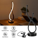 Modern LED Table Lamp – Black Design for Bedroom