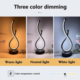 Modern LED Table Lamp – Black Design for Bedroom