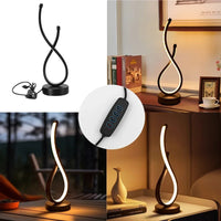 Modern LED Table Lamp – Black Design for Bedroom