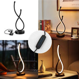 Modern LED Table Lamp – Black Design for Bedroom