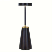 Black LED Table Lamp – Modern Rechargeable Design for Living Room