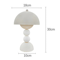 Modern White Mushroom Table Lamp for Living Room and Bedroom