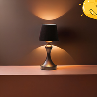 Rechargeable Black Table Lamp – Modern Touch Design for Bedside