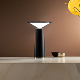 Smart Black Table Lamp – Rechargeable and Modern Design