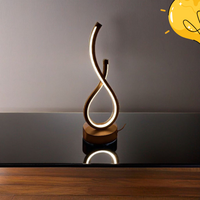 Modern LED Table Lamp – Black Design for Bedroom