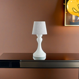 Rechargeable White Table Lamp – Modern Touch Design for Bedside