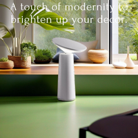 Smart White Table Lamp – Rechargeable and Modern Design