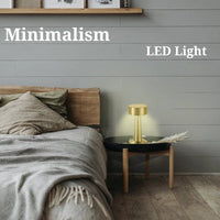 Premium Gold LED Touch Table Lamp – Rechargeable and Versatile