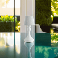 Rechargeable White Table Lamp – Modern Touch Design for Bedside