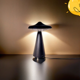 Small Black Mushroom Table Lamp – Rechargeable and portable