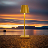 Premium Gold LED Table Lamp – Modern Rechargeable Design for Living Room