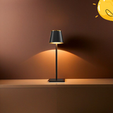 Black LED Table Lamp – Modern Rechargeable Design for Living Room