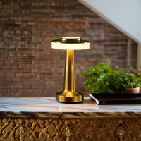 Gold LED Touch Table Lamp – Premium Rechargeable Design for Bedside