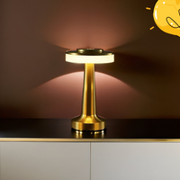 Gold LED Touch Table Lamp – Premium Rechargeable Design for Bedside