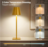 Premium Gold LED Table Lamp – Modern Rechargeable Design for Living Room