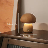 Small Mushroom Table Lamp with Wooden Design for Bedside