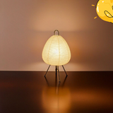 White Table Lamp – Wabi-Sabi Design for Bedside and Living Room