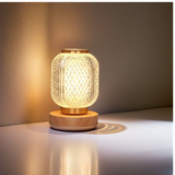 Small Wooden Bedside Lamp – Modern LED Design