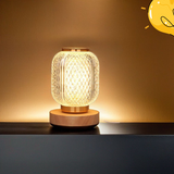 Small Wooden Bedside Lamp – Modern LED Design